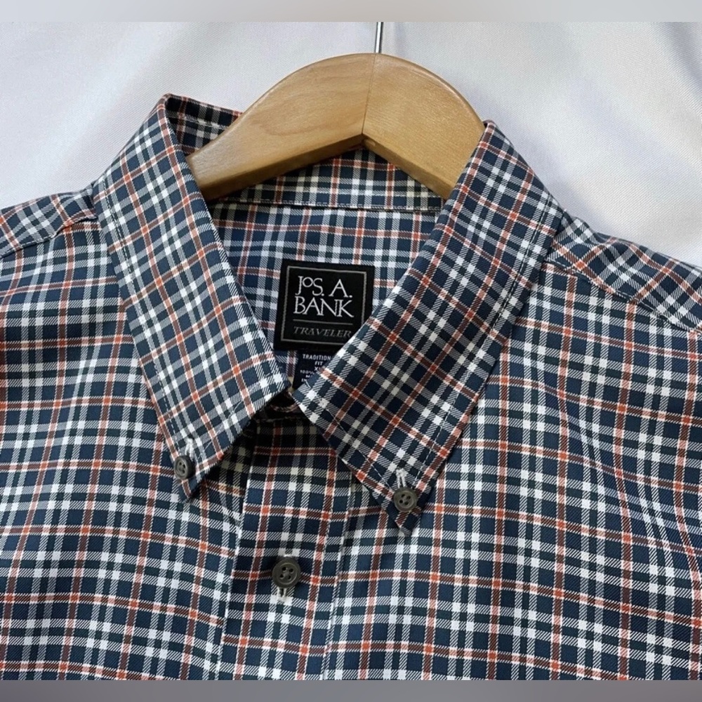 NEW: Jos A Bank Men's Size XL Button Down Cotton Dress Shirt